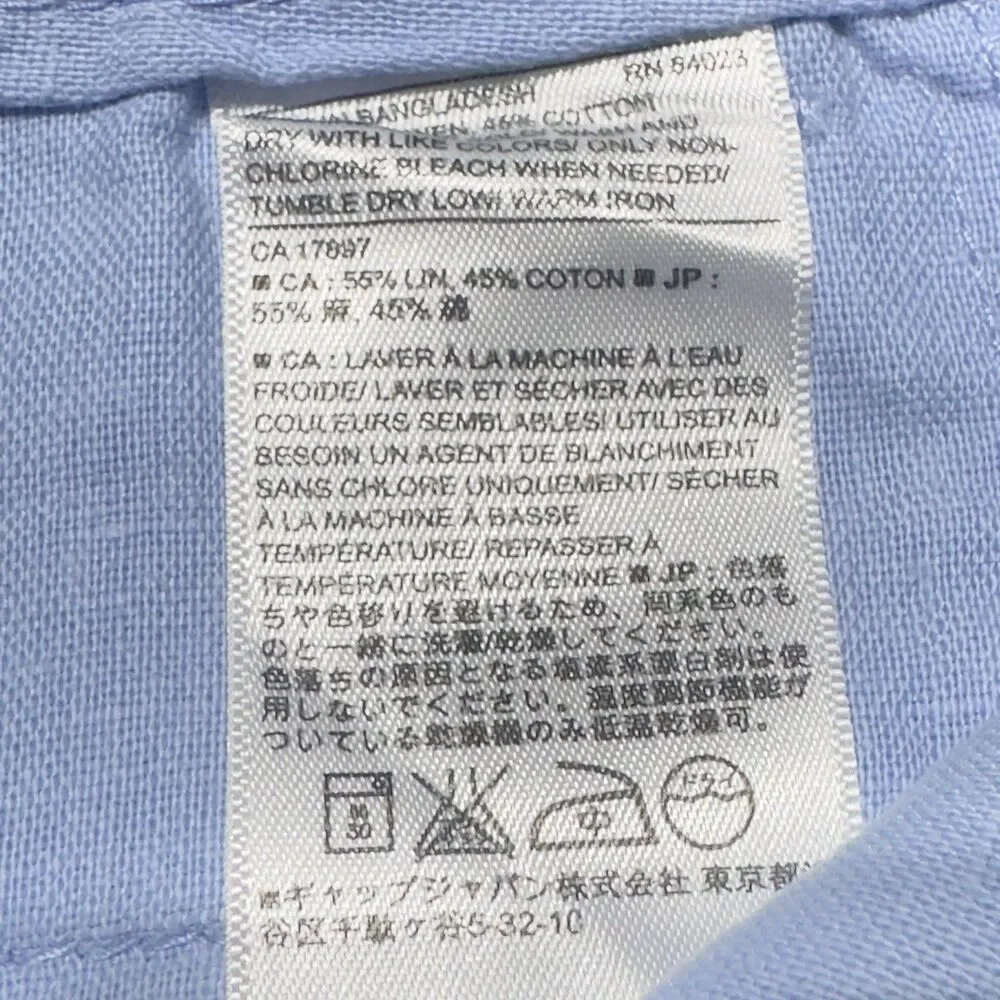 Banana Republic Linen Blend Pants Size 2 Women’s Light Blue Cropped Chino NWT